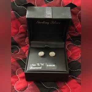 Sterling Silver 1/4 ct White Diamond Earring